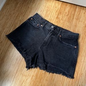 Black BDG denim shorts
